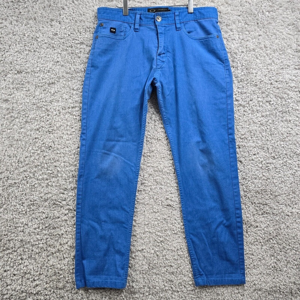 Oakley Men's Pants Blue Stretch Slim Straight Size 32x32 (Fits 32x27.5) Casual‎